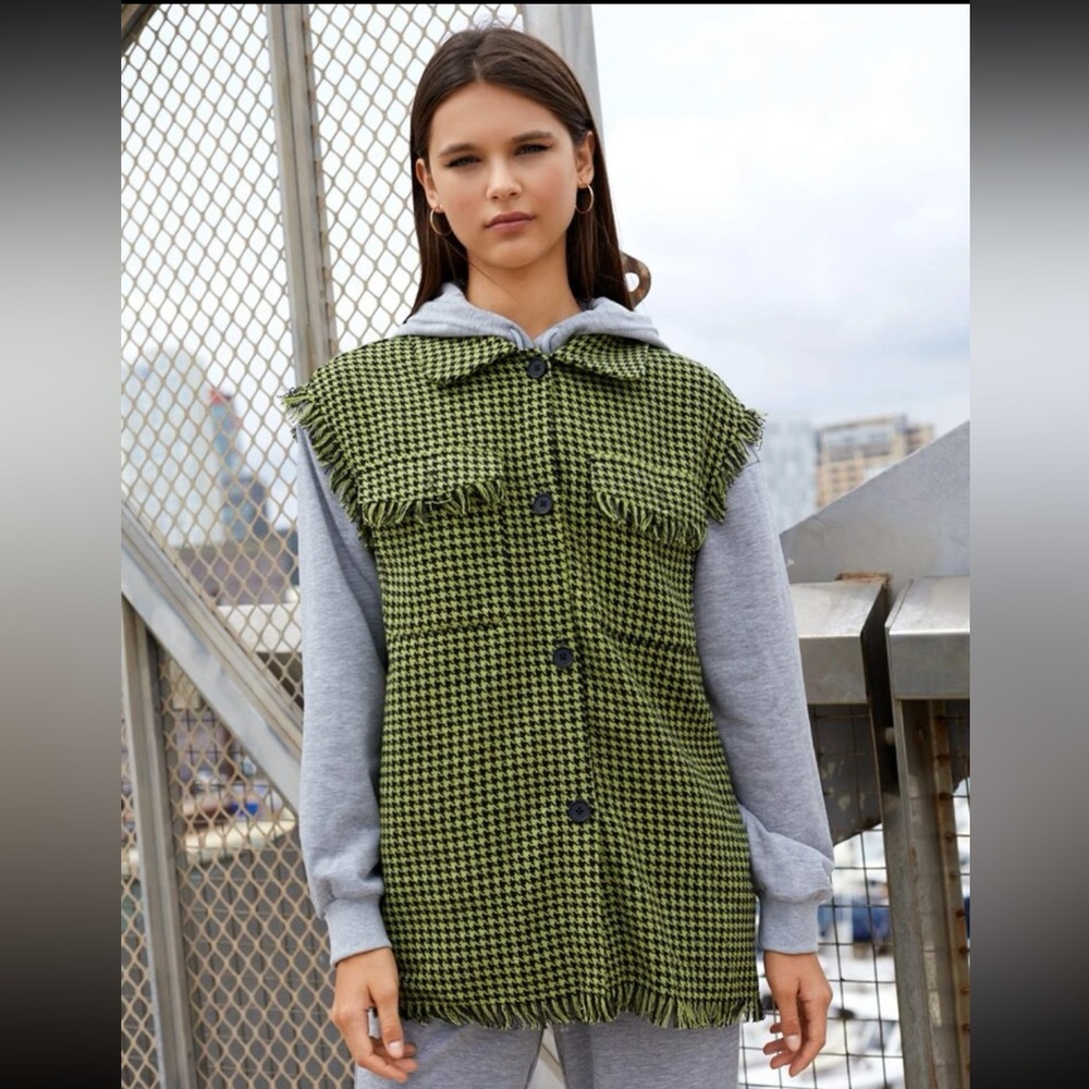 Oversized Tweed Vest